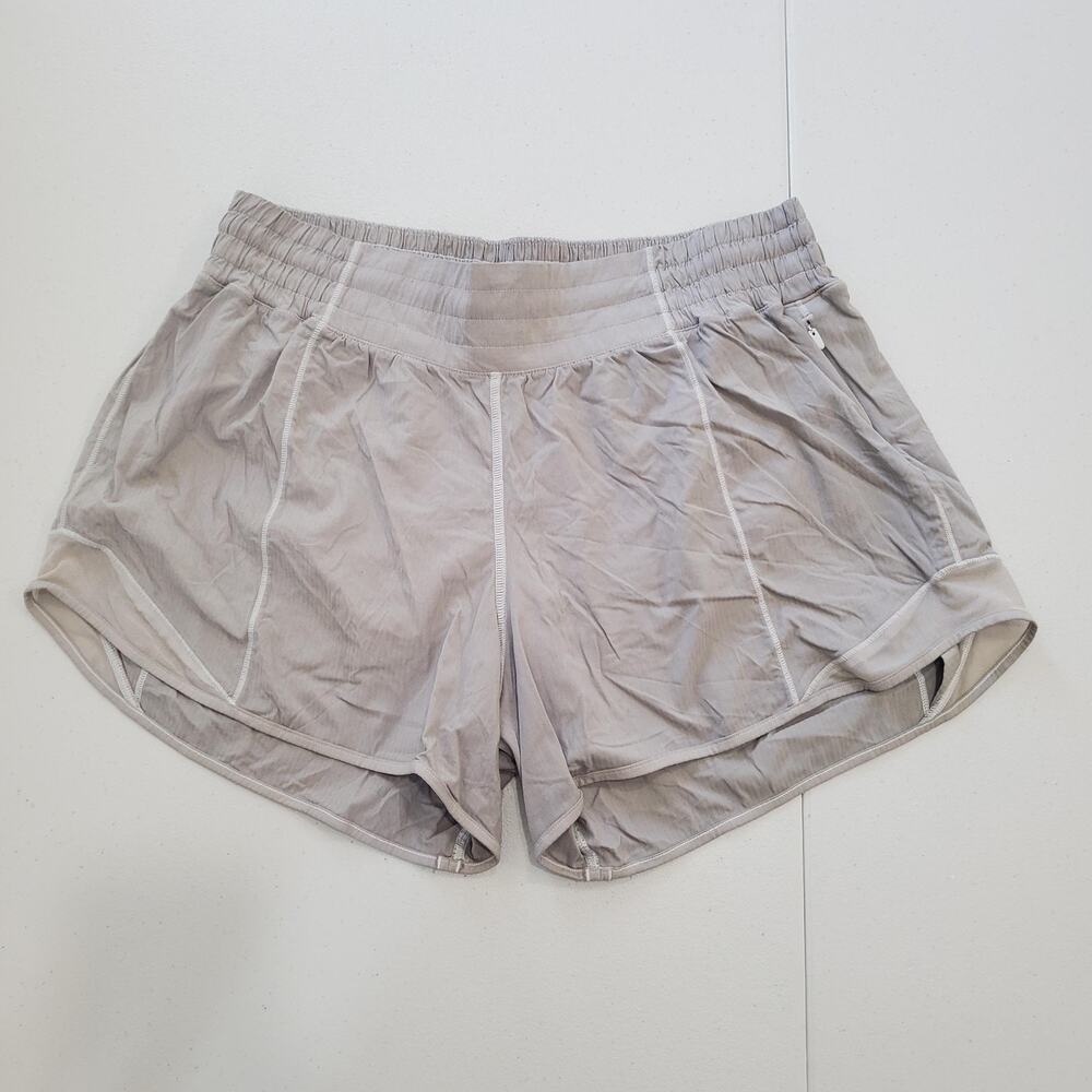 Lululemon Hottie Hot Shorts Womens 8 Gray Running Athletic Lightweight Mesh